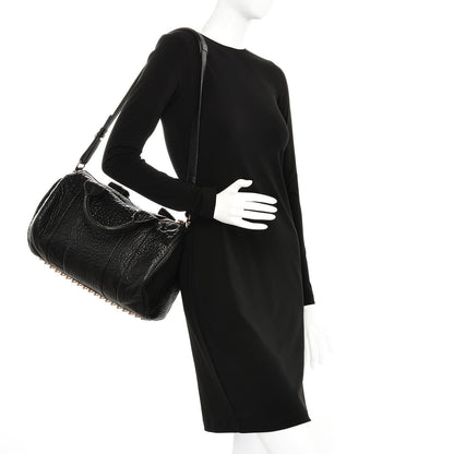 Alexander Wang Pebbled Lambskin Rocco Black Rose Gold Hardware 2 of 6