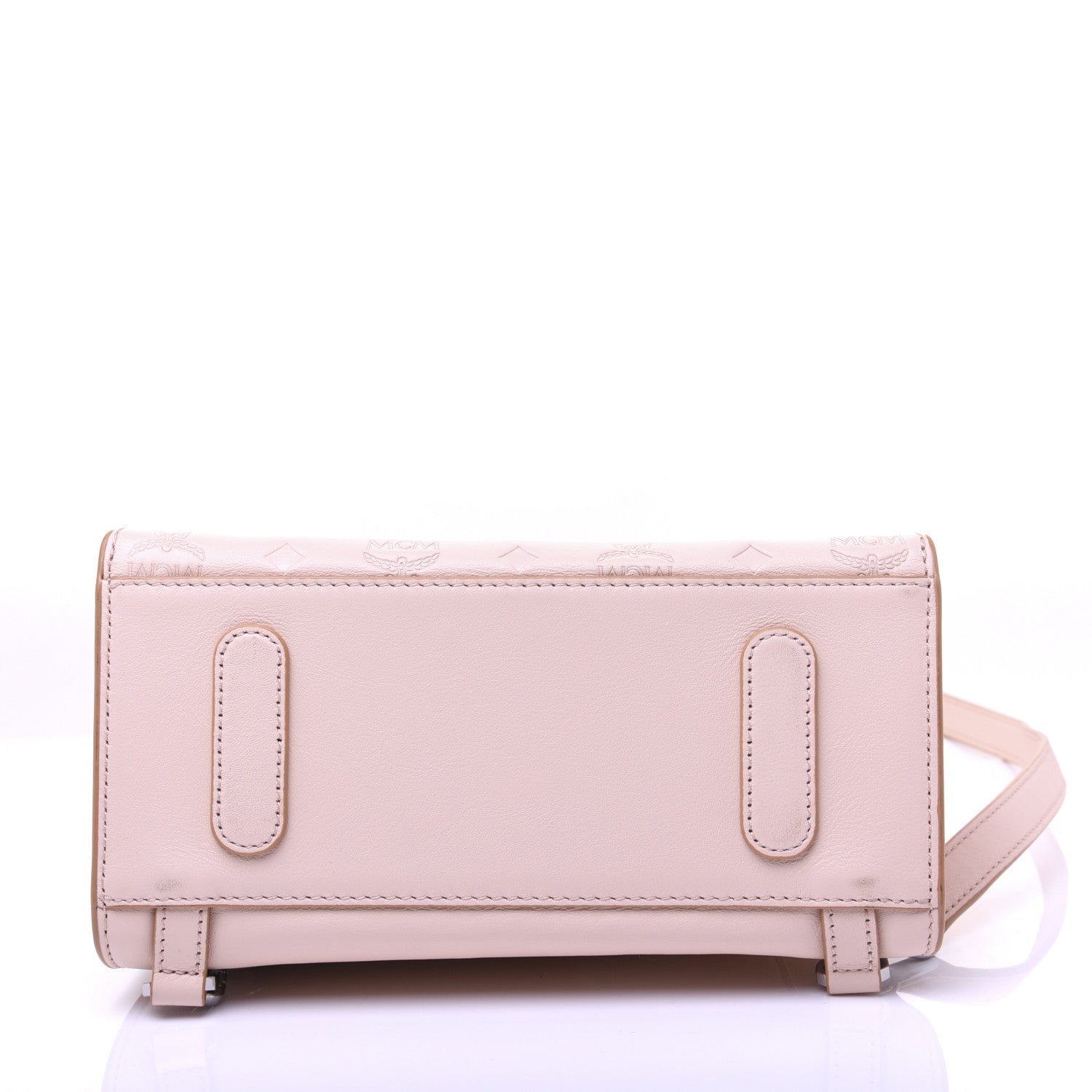 MCM Calfskin Ottomar Monogram Essential Small Backpack Pink Blush 18 of 30