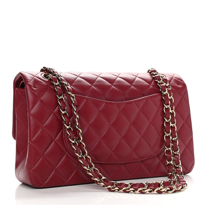 Chanel Lambskin Quilted Medium Double Flap Burgundy 3 of 10