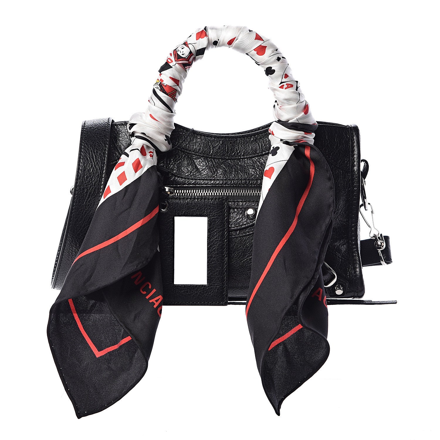 Balenciaga Agneau Classic Silver Hardware Mini S City Scarf Black 1 of 12