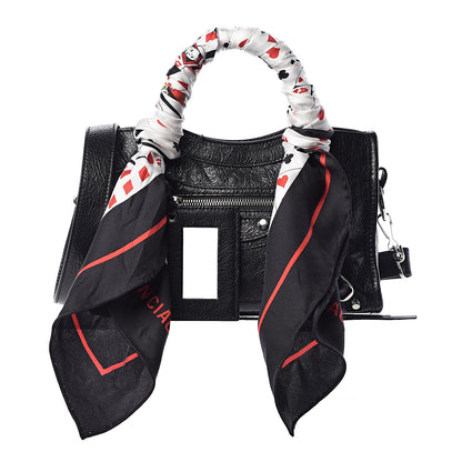 Balenciaga Agneau Classic Silver Hardware Mini S City Scarf Black 1 of 12