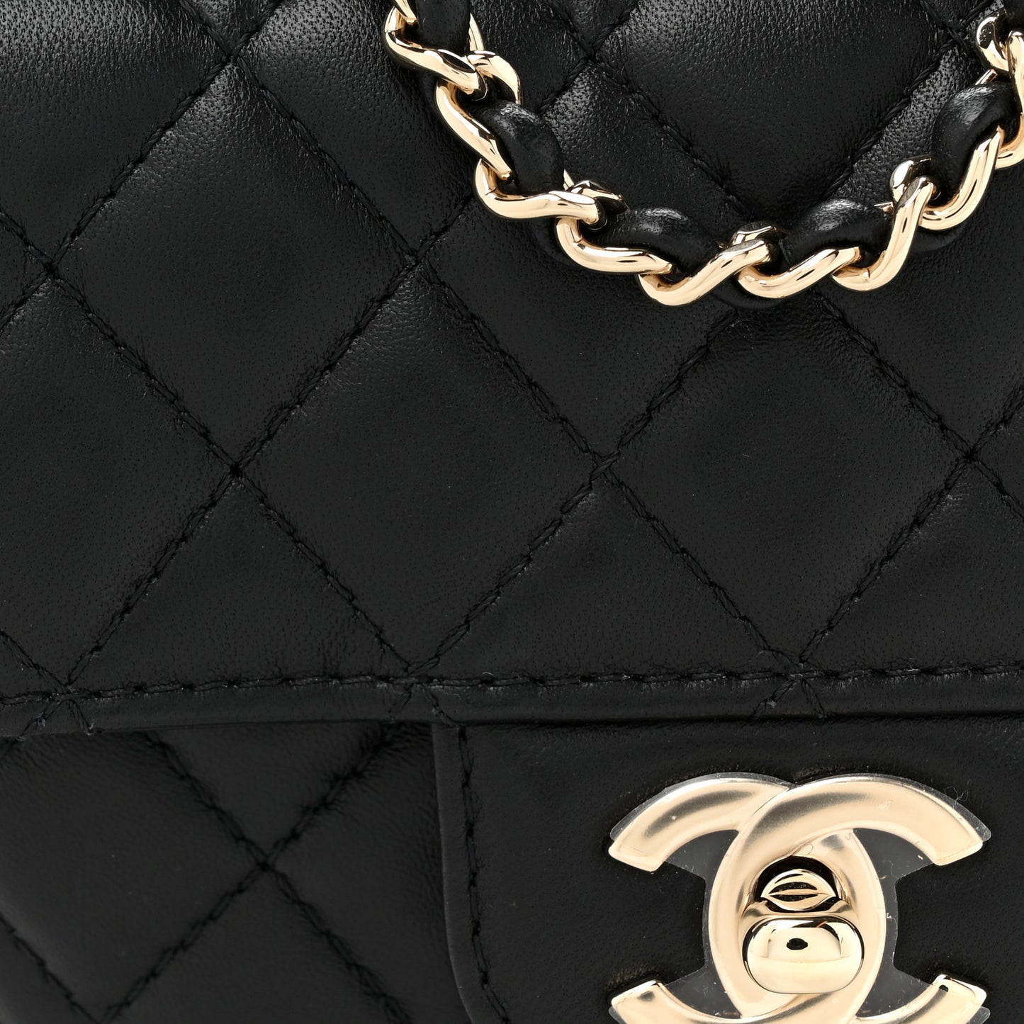 Lambskin Quilted CC In Love Heart Bag Black