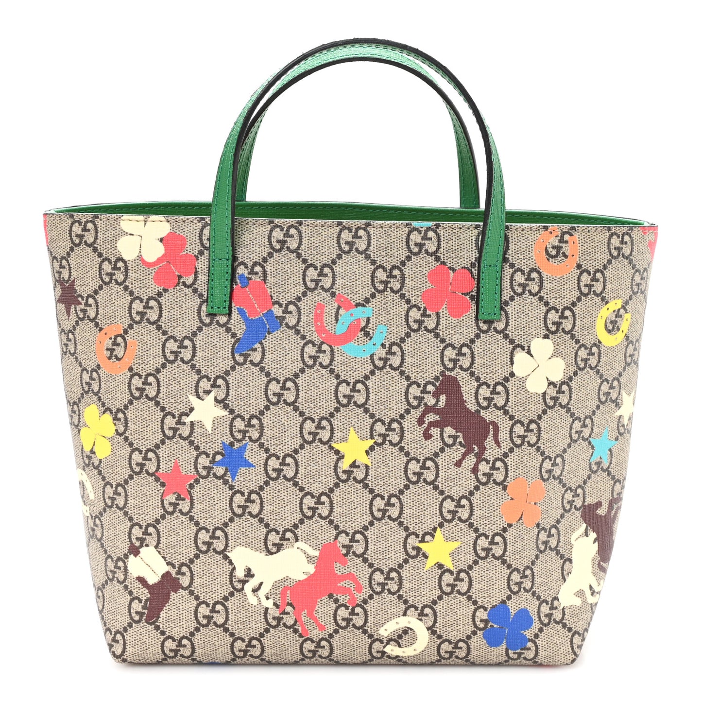 GG Supreme Monogram Ranch Childrens Tote Beige