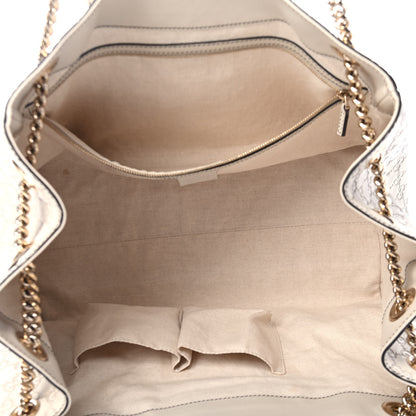 Gucci Guccissima Signature Medium Emily Shoulder Bag Mystic White 4 of 5