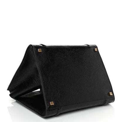 Celine Crinkled Patent Calfskin Medium Phantom Luggage Black 4 of 10