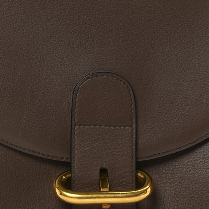 Delvaux Grained Calfskin Top Handle Crossbody Bag Brown 7 of 9