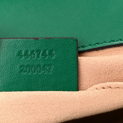 Gucci Calfskin Matelasse Mini GG Marmont Shoulder Bag Emerald Green 7 of 10