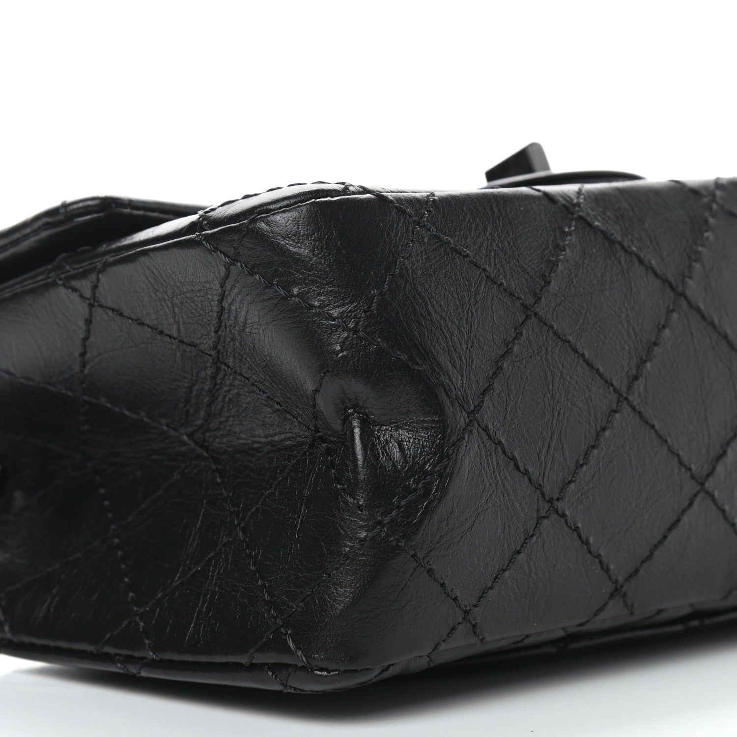 Chanel Aged Calfskin Quilted 2.55 Reissue Mini Flap So Black 7 of 8