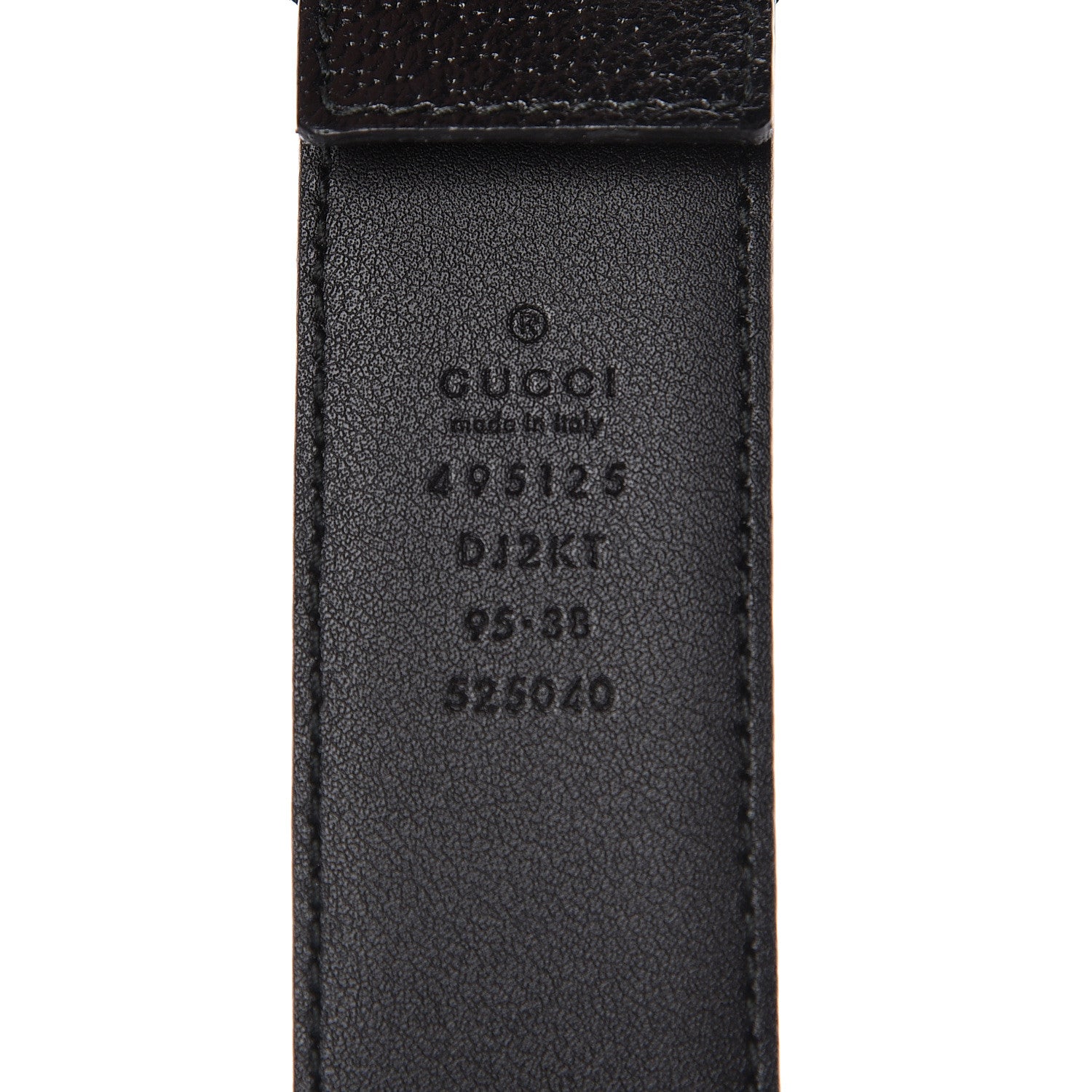 Gucci Textured Dollar Calfskin Bees And Stars Print Mens 35mm Belt 95 38 Black Gold 4 of 7