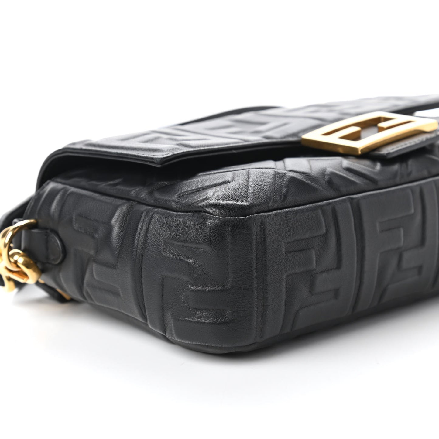 Nappa FF 1974 Embossed Baguette Black
