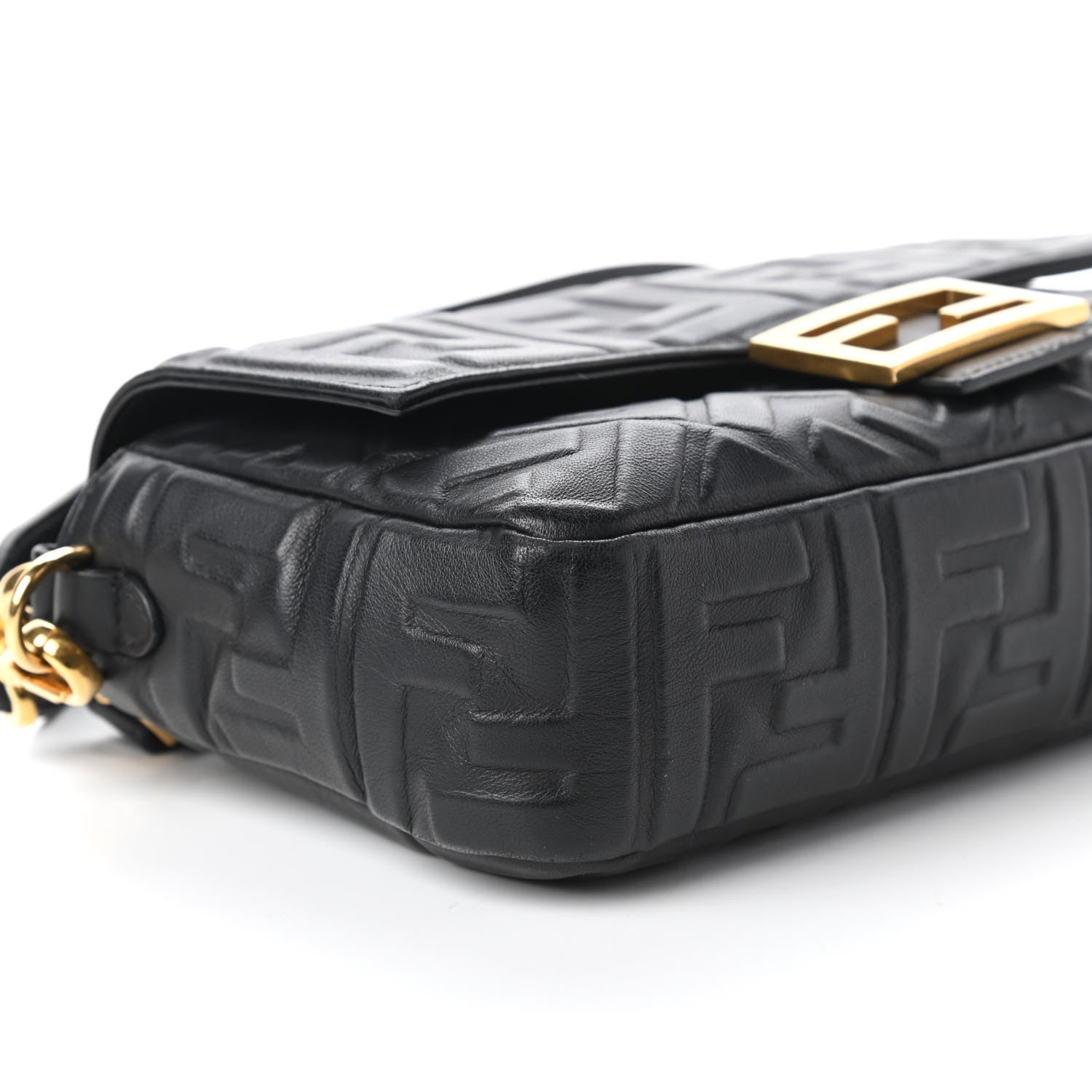 Fendi Nappa FF 1974 Embossed Baguette Black 6 of 10