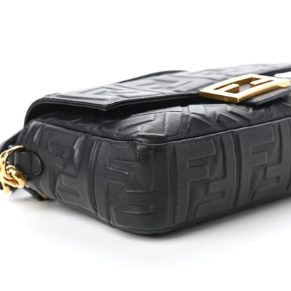Fendi Nappa FF 1974 Embossed Baguette Black 6 of 10