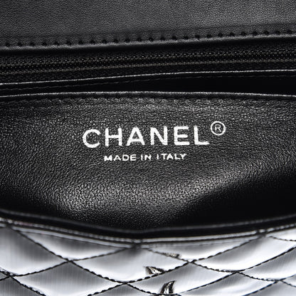 Chanel Striated Patent Quilted Mini Rectangular Flap Black 6 of 9