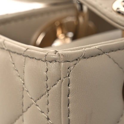 Christian Dior Lambskin Cannage Small Lucky Badges My Lady Dior Beige 15 of 18