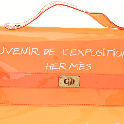 Hermes Vinyl Souvenir De L'Exposition Kelly Orange 8 of 12