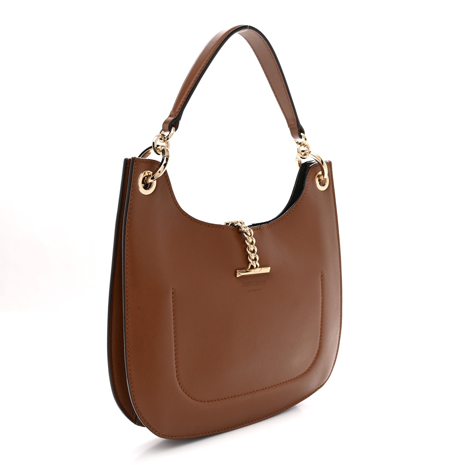JIMMY CHOO ブラウン ハンドバッグ Jimmy Choo Calfskin Varenne Small Hobo Dark Tan 1884714 – FASHIONPHILE