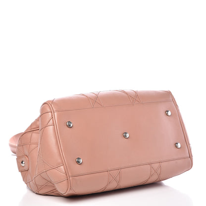 Christian Dior Lambskin Cannage Granville Polochon Bois de Rose 5 of 17