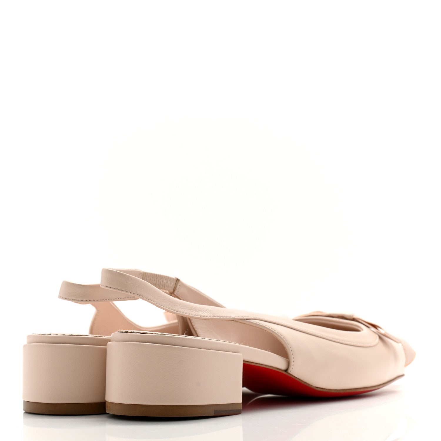Christian Louboutin Nappa MamaFlirt Sling 30mm Ballerinas 37.5 Leche 4 of 11