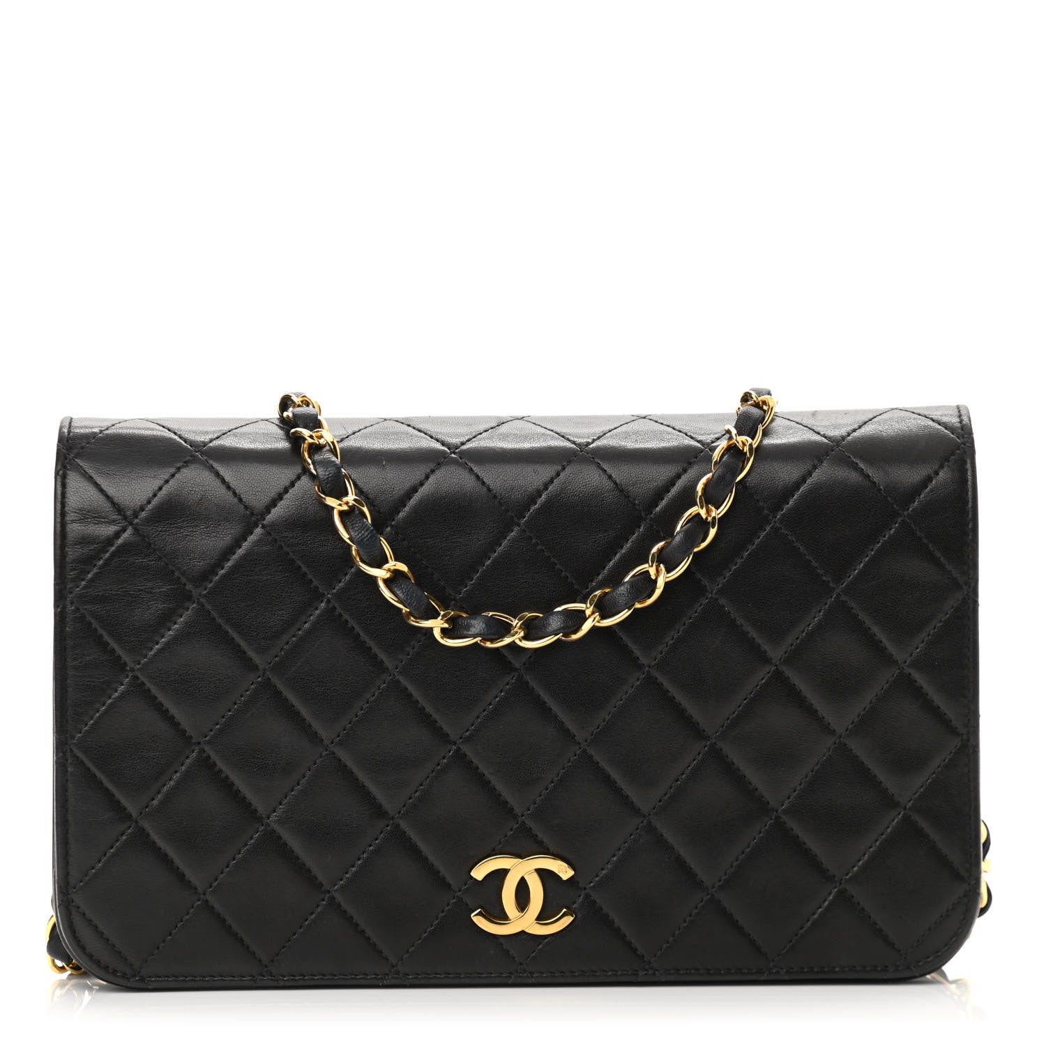 Chanel Lambskin Quilted Small Single Flap Black 1 of 12