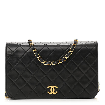 Chanel Lambskin Quilted Small Single Flap Black 1 of 12