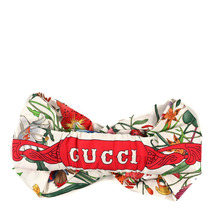 Gucci Silk Floral Headband M White Multicolor 2 of 4