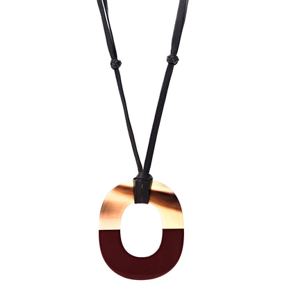 Hermes Buffalo Horn Isthme Pendant Necklace 1 of 4