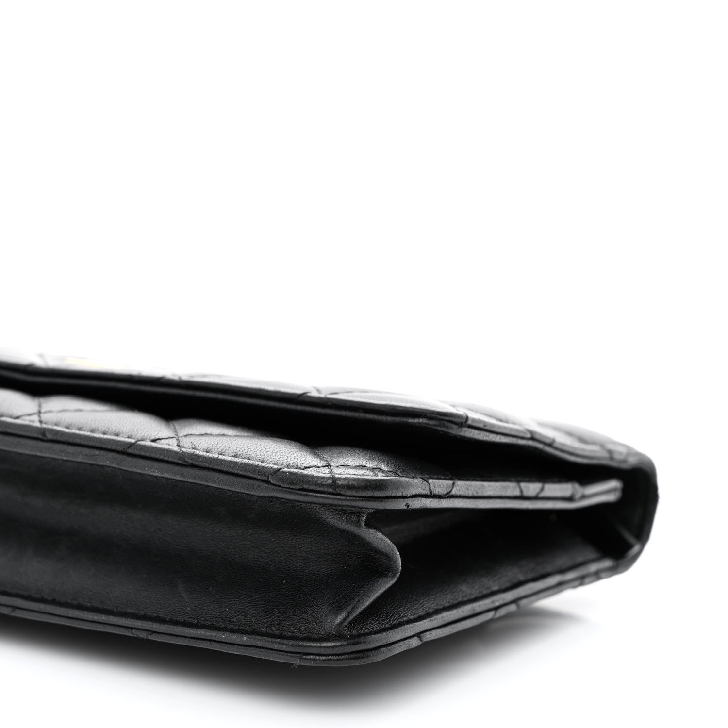 Chanel Lambskin Quilted Wallet On Chain WOC Black 11 of 13