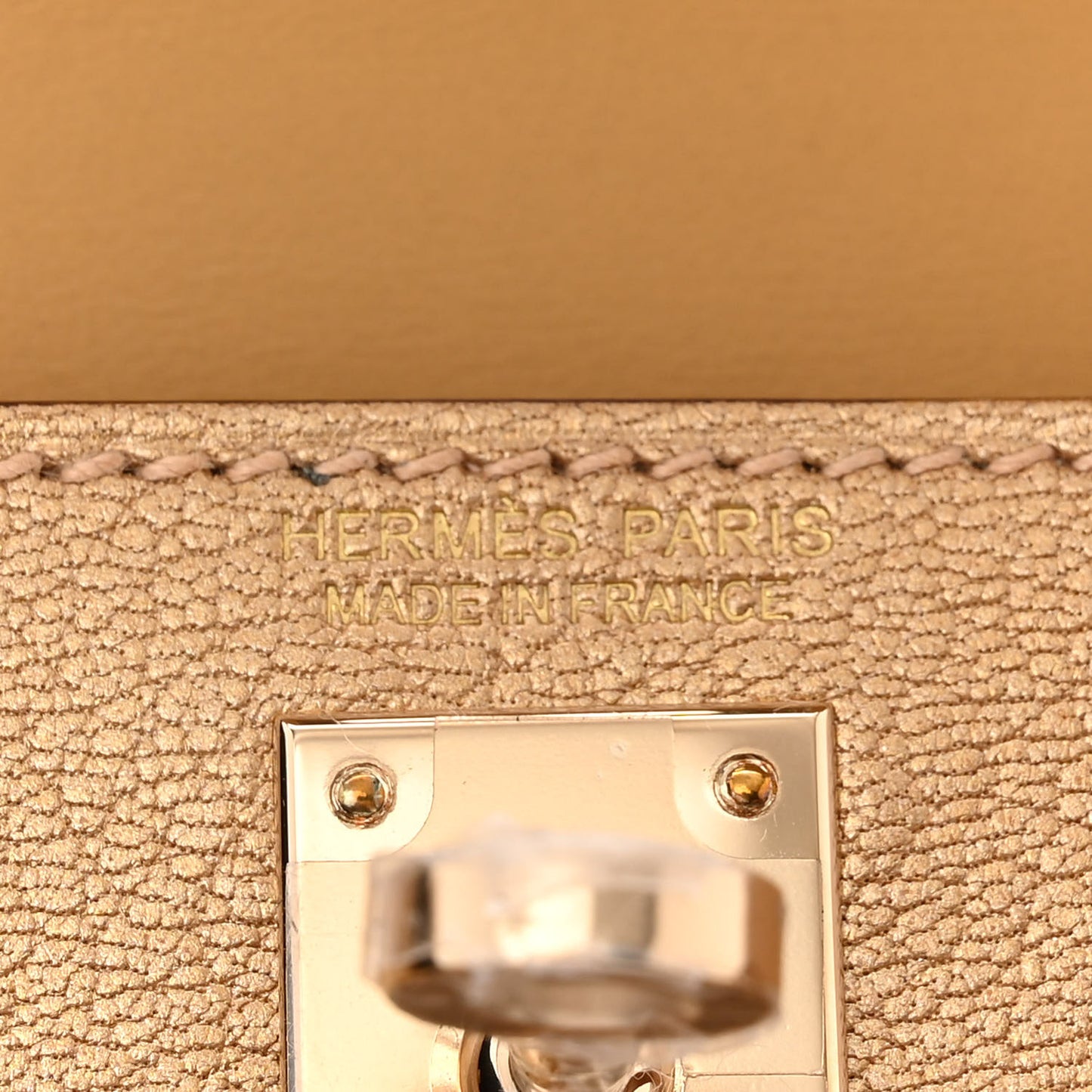 Metallic Chevre Chamkilight Mini Kelly Sellier 20 Dore