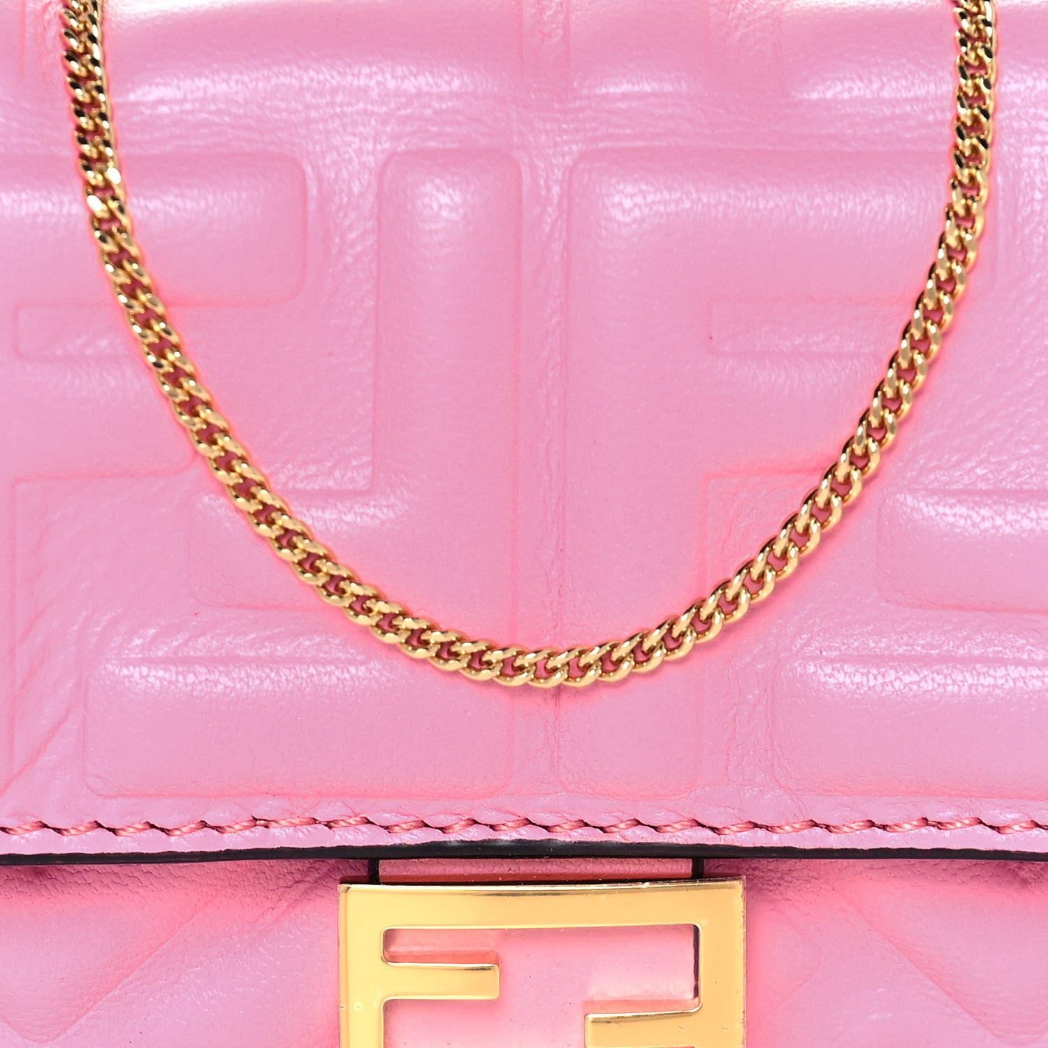 Fendi Nappa Matisse FF Embossed Nano Baguette Charm Lollypop 7 of 11