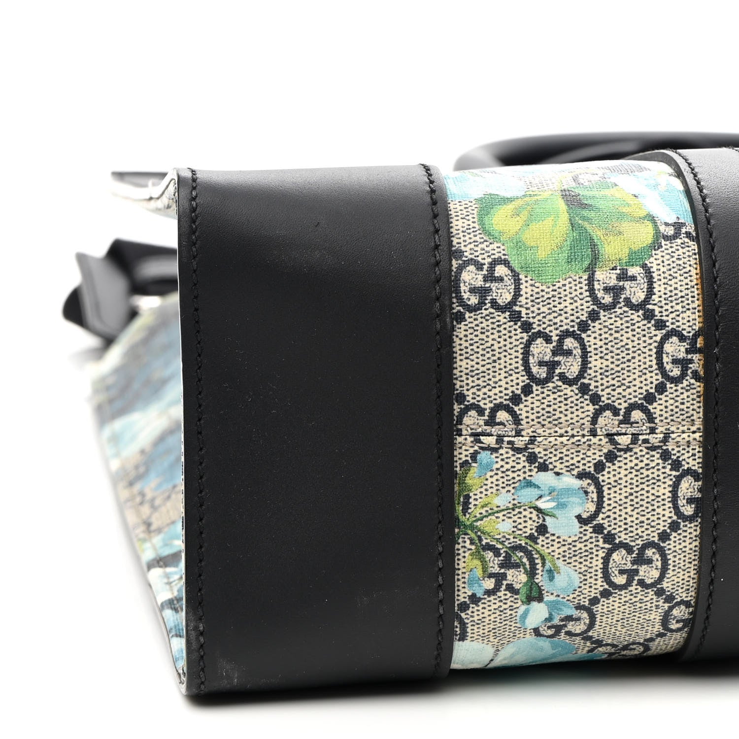 Gucci GG Supreme Monogram Blooms Vertical Tote Blue 8 of 9