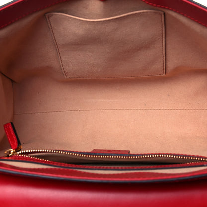 Gucci Guccissima Signature Small Padlock Top Handle Bag Hibiscus Red 4 of 11