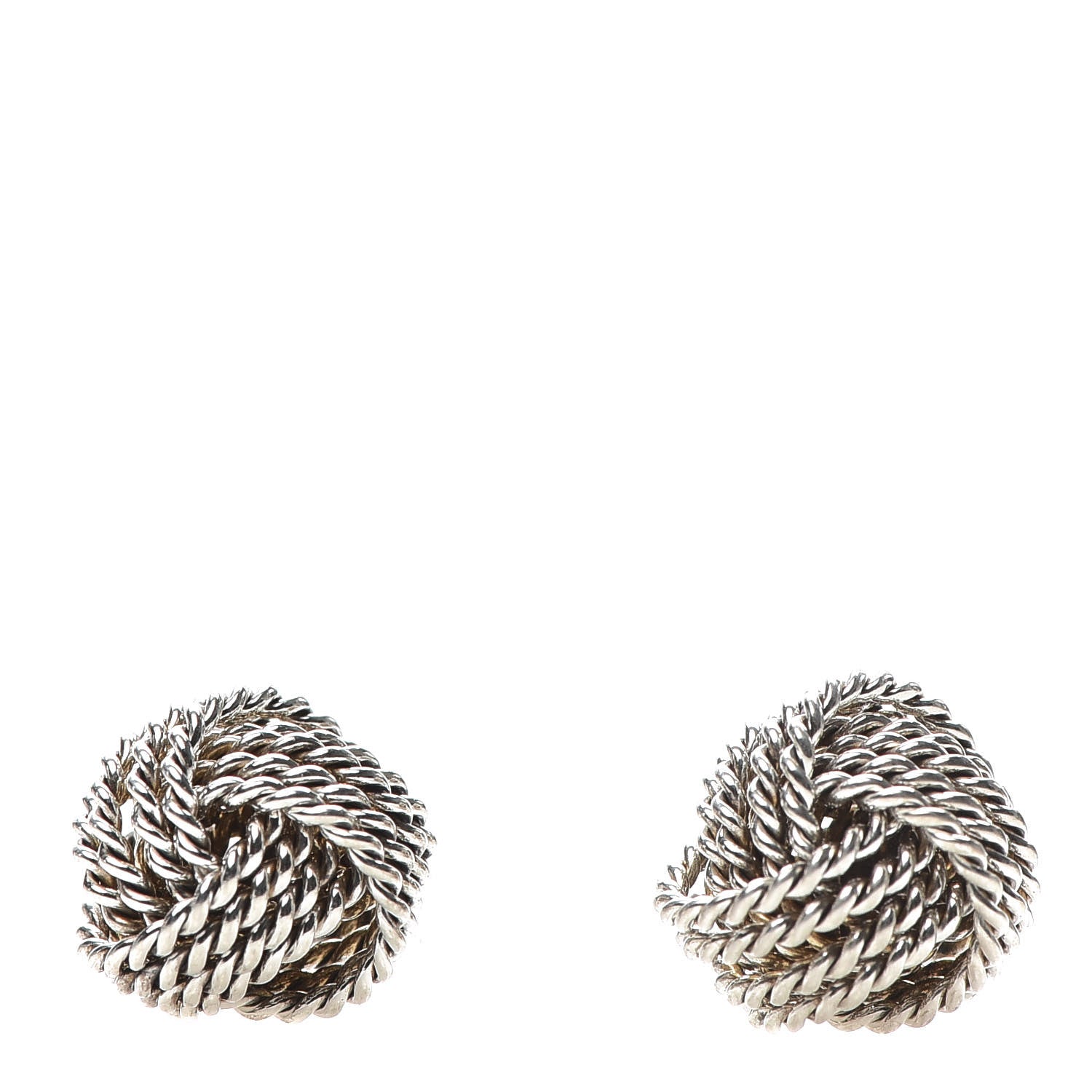 Tiffany Sterling Silver Twist Knot Earrings 1 of 4