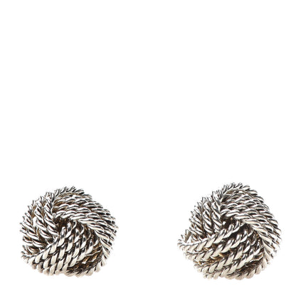 Tiffany Sterling Silver Twist Knot Earrings 1 of 4