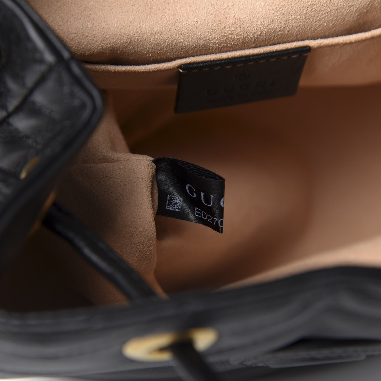 Gucci Calfskin Matelasse GG Marmont Flap Backpack Black 9 of 11