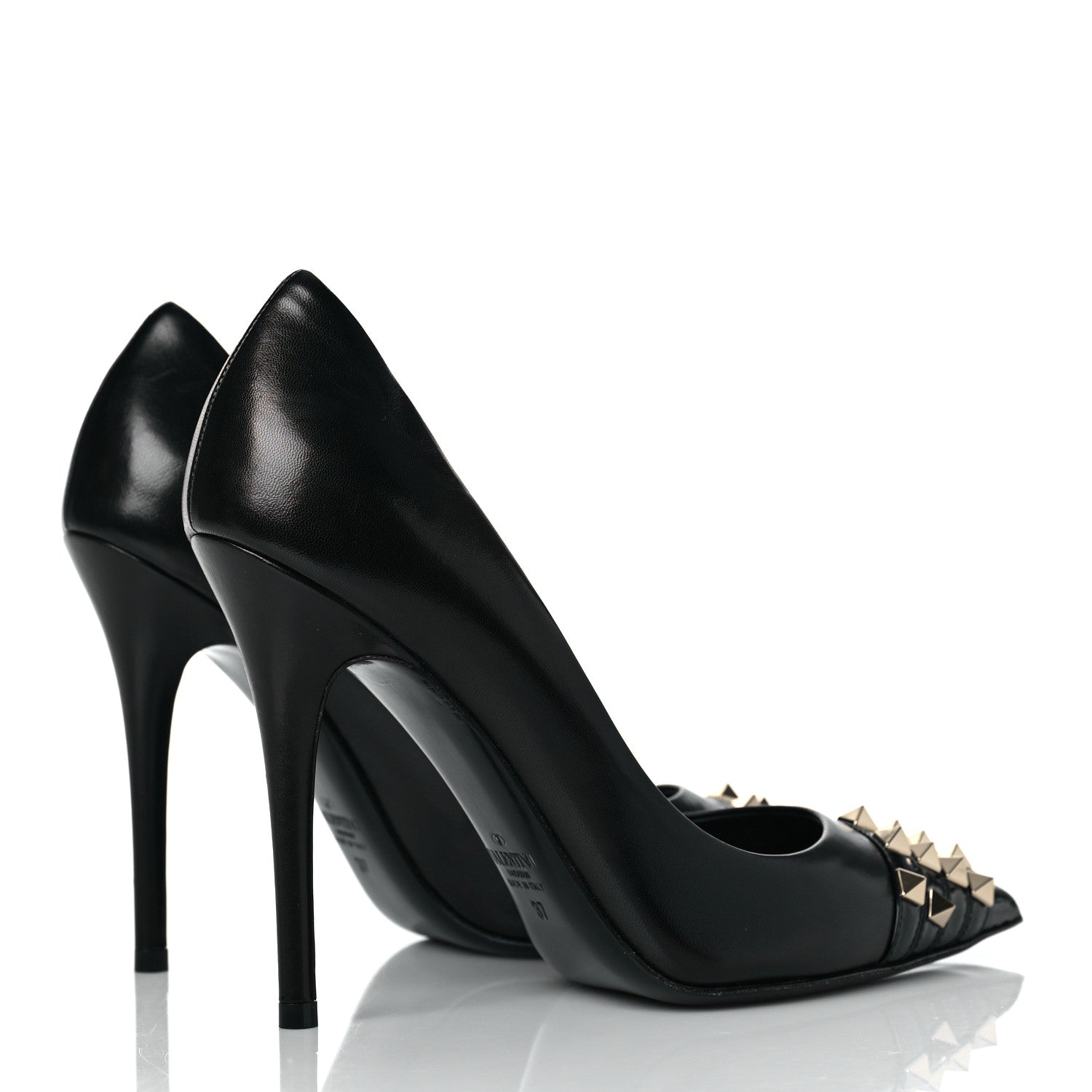 Valentino Garavani Kidskin Rockstud Alcove 110mm Pumps 37 Black 4 of 9
