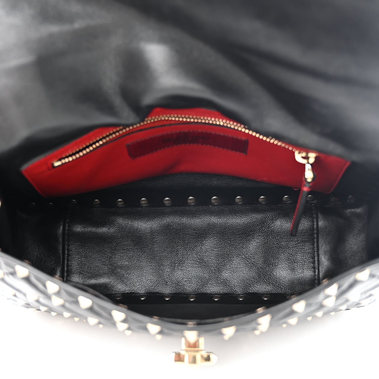 Valentino Garavani Lambskin Medium Rockstud Spike Shoulder Bag Black 5 of 11