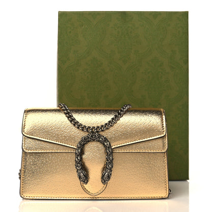 Gucci Metallic Calfskin Super Mini Dionysus Shoulder Bag Gold 10 of 10