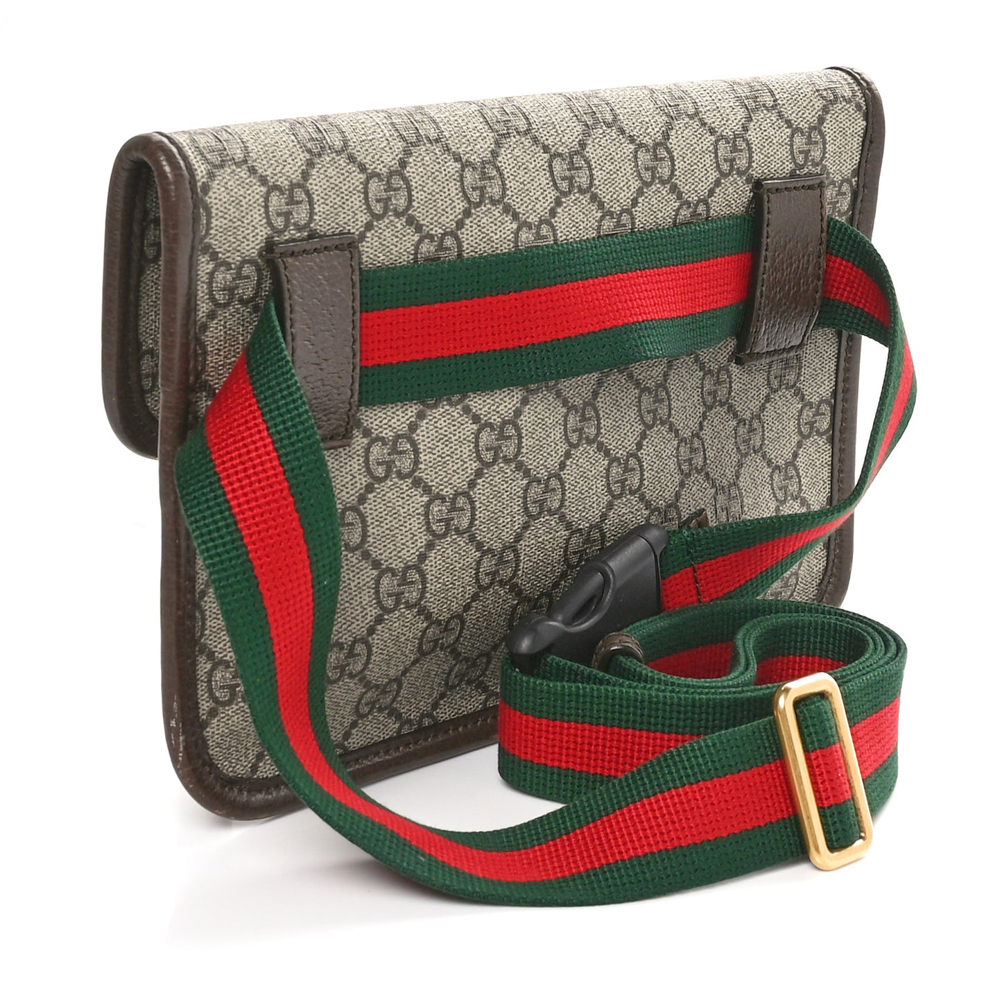 GG Supreme Monogram Neo Vintage Web Belt Bag Brown