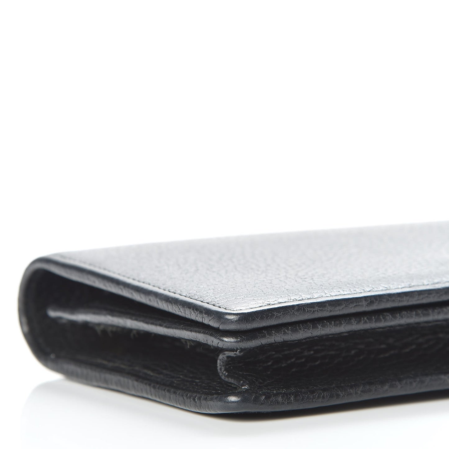 Calfskin Mini GG Marmont Chain Wallet Black