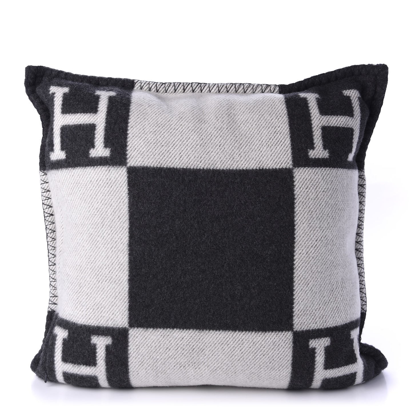 Wool Cashmere Avalon Pillow PM Ecru Gris Fonce