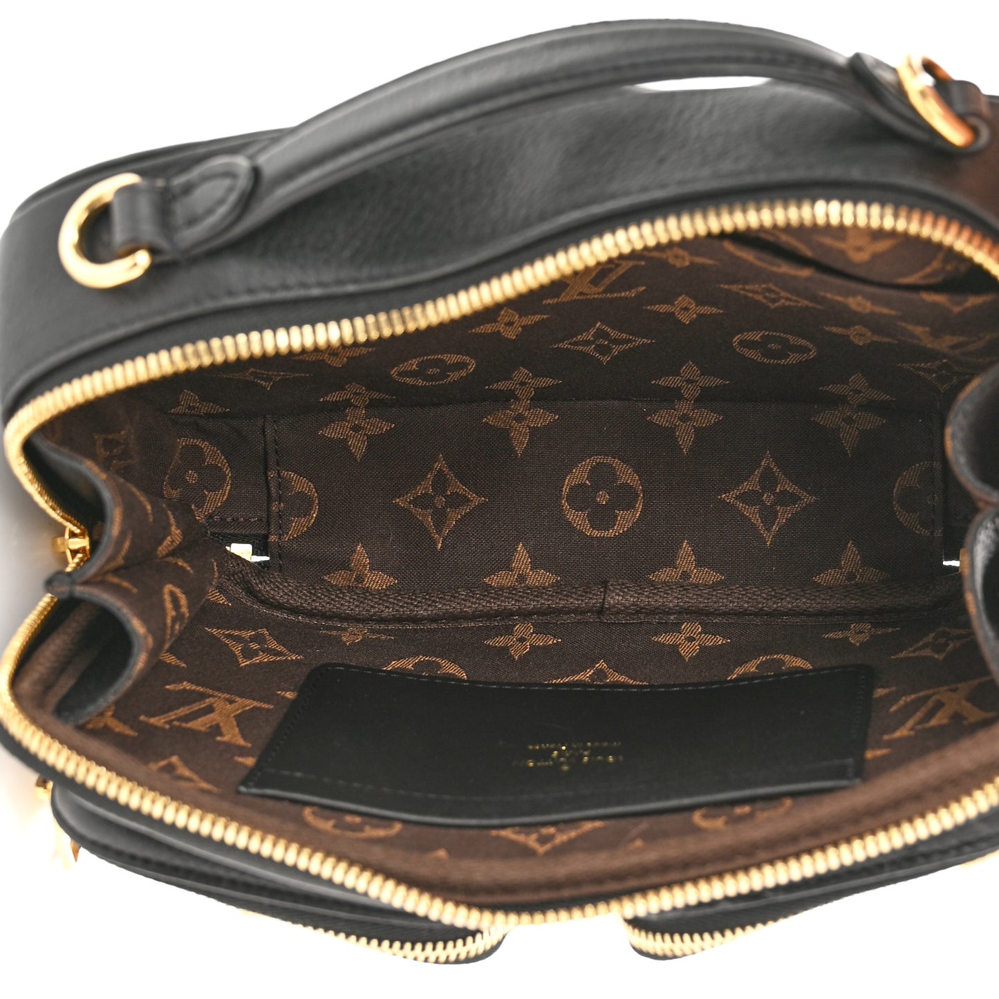 Calfskin Monogram Embossed Utility Crossbody Black