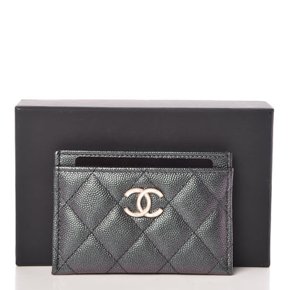 Chanel Iridescent Caviar Quilted Card Holder Black 9 of 9
