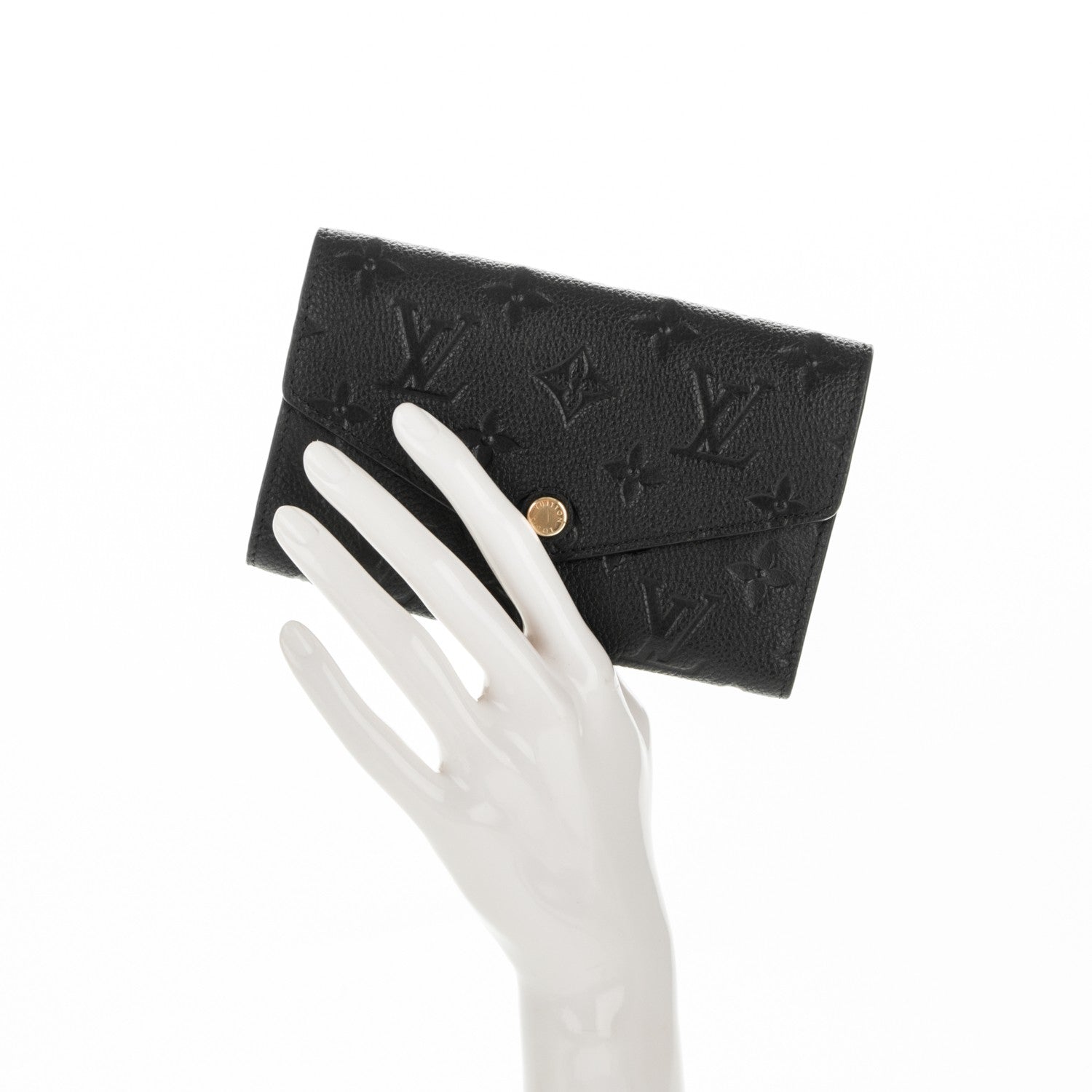 Louis Vuitton Empreinte Compact Curieuse Wallet Black 2 of 6