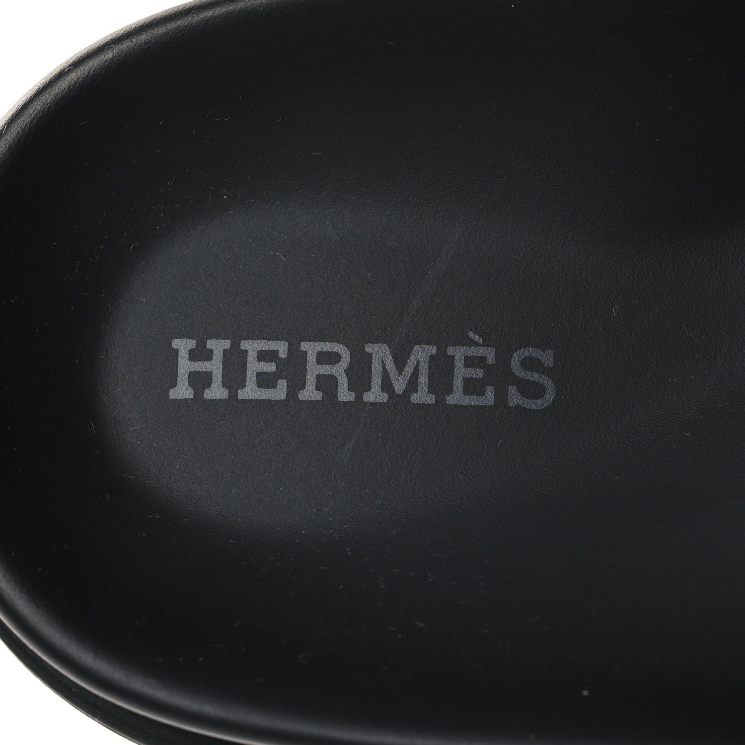 Hermes Calfskin Womens Chypre Sandals 37.5 Black 8 of 9
