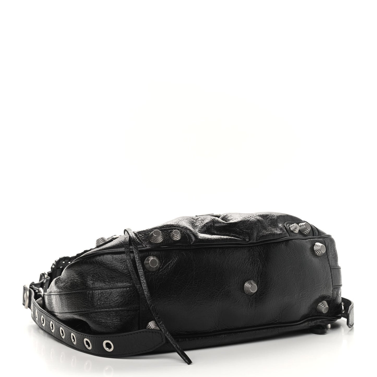 Agneau Arena Medium Le Cagole Shoulder Bag Black