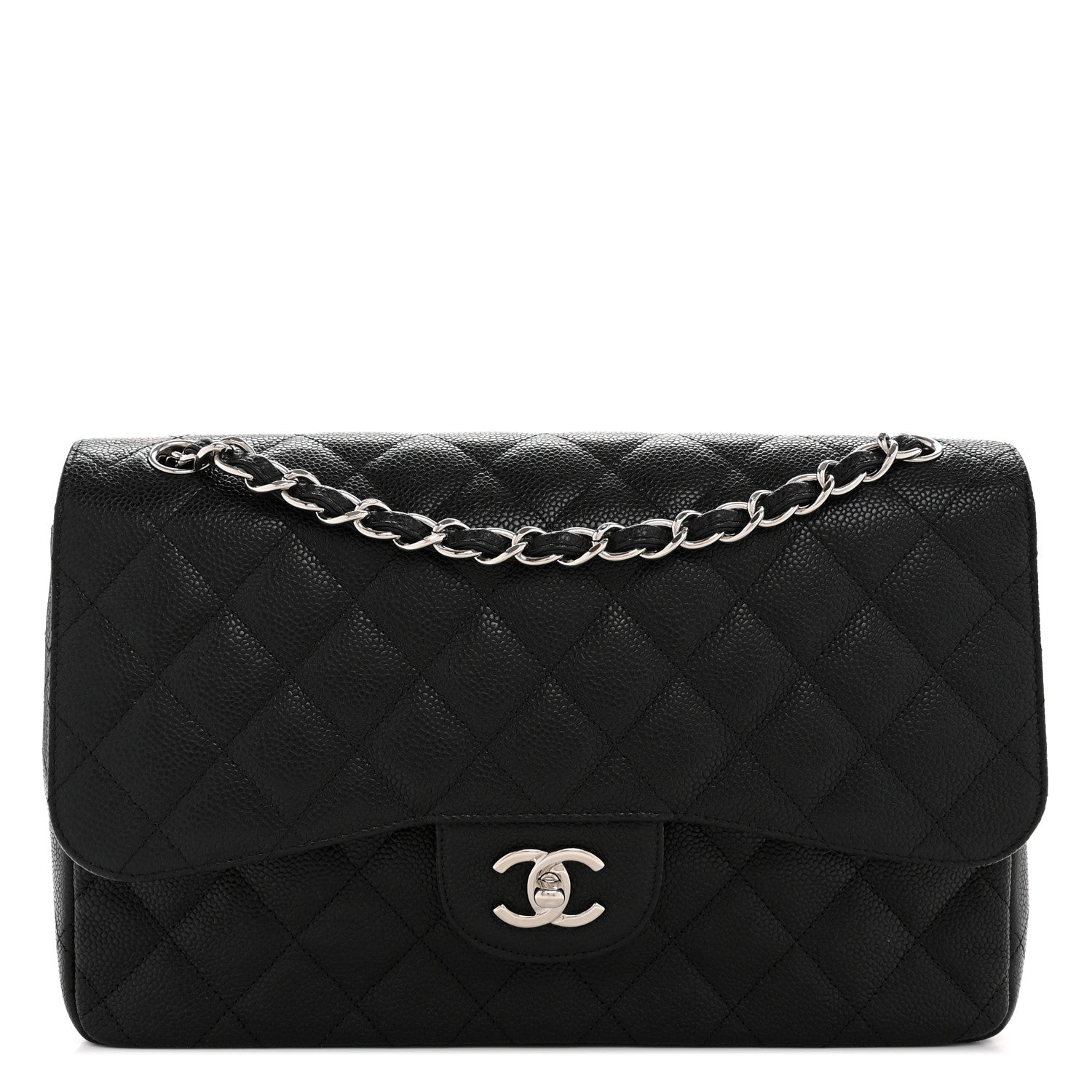 Chanel Caviar Quilted Jumbo Double Flap Black 1 of 14