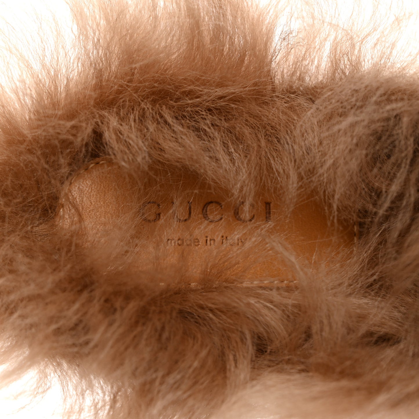 Calfskin Fur Womens Princetown Slippers 35.5 Black