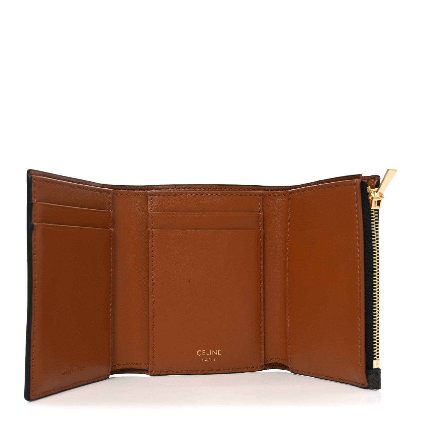 Triomphe Canvas Fine Strap Wallet Nino Tan