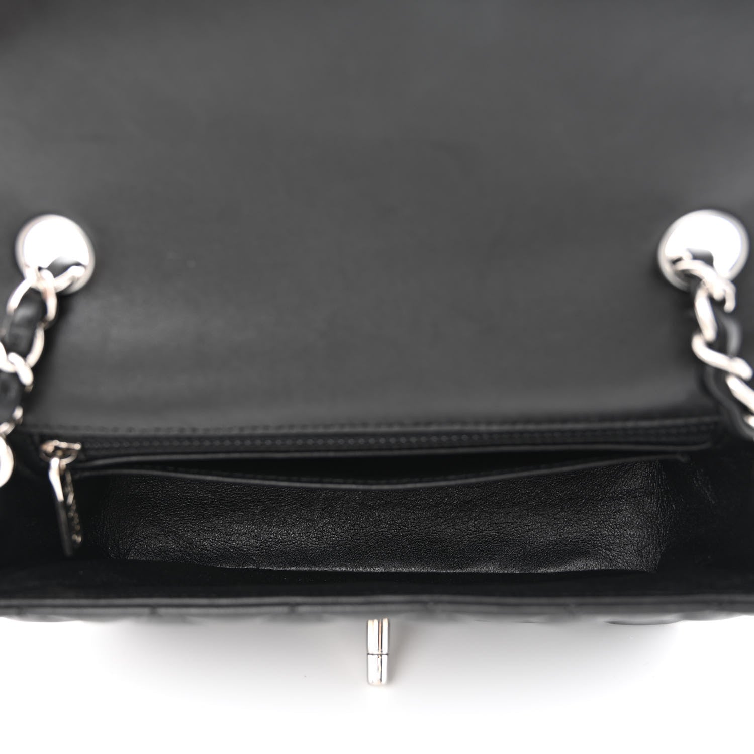 Chanel Lambskin Quilted Mini Rectangular Flap Black 5 of 11