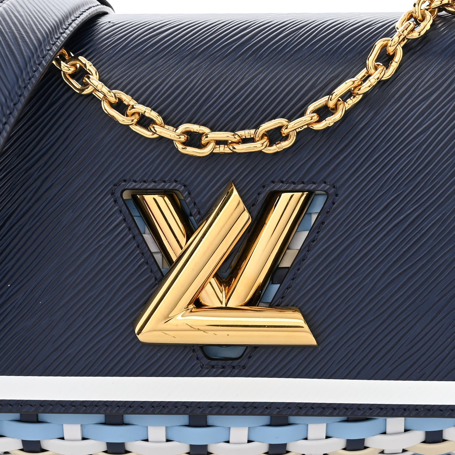 Louis Vuitton Epi Guinguette Twist Shoulder Bag MM Indigo Blue 8 of 10